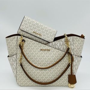 Michael Kors Large X Chain Shoulder Tote Bag